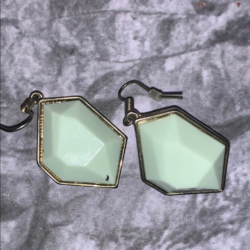 Green earrings